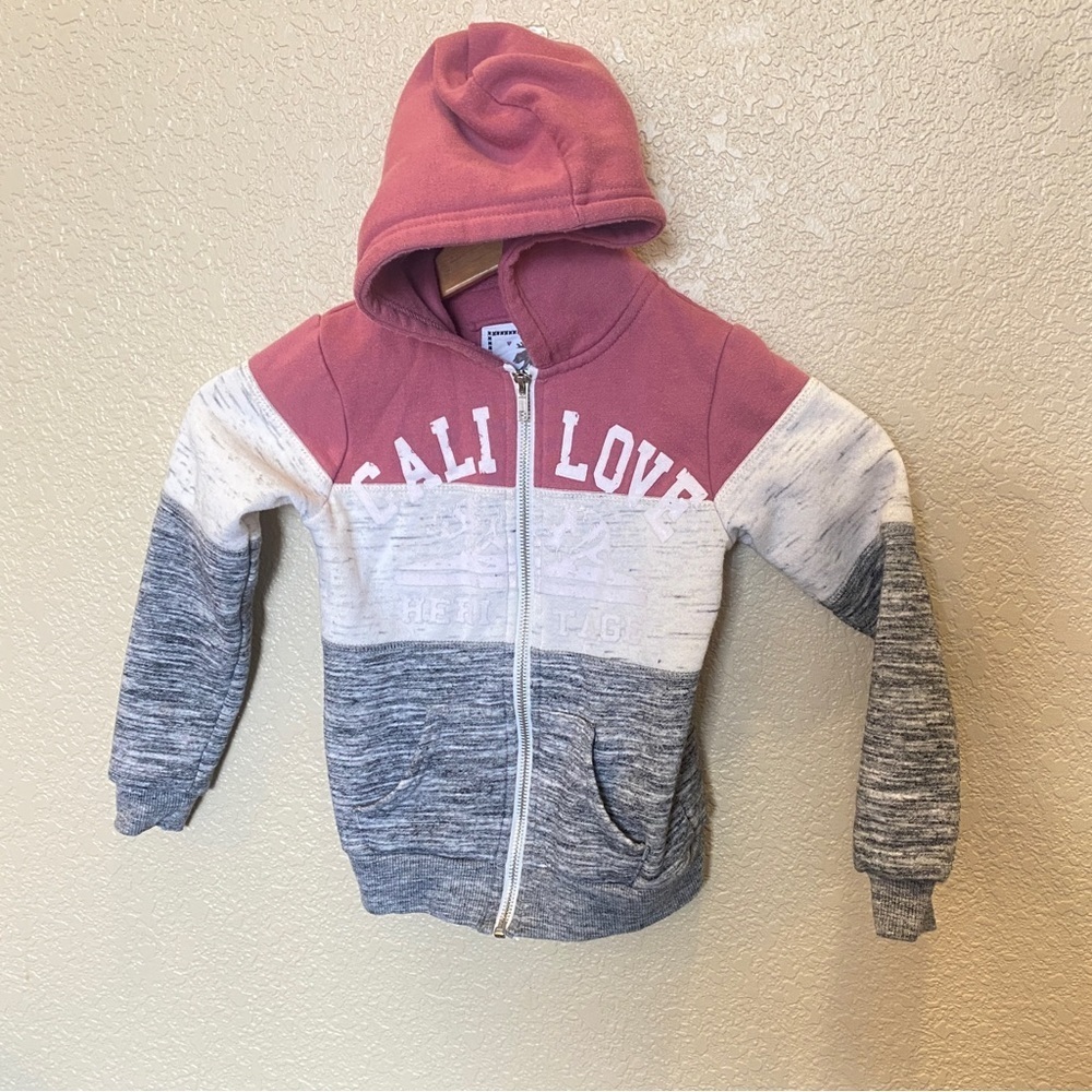 Reflex Kids hoodie Cali Love heritage full‎ zip size 5 bear color block